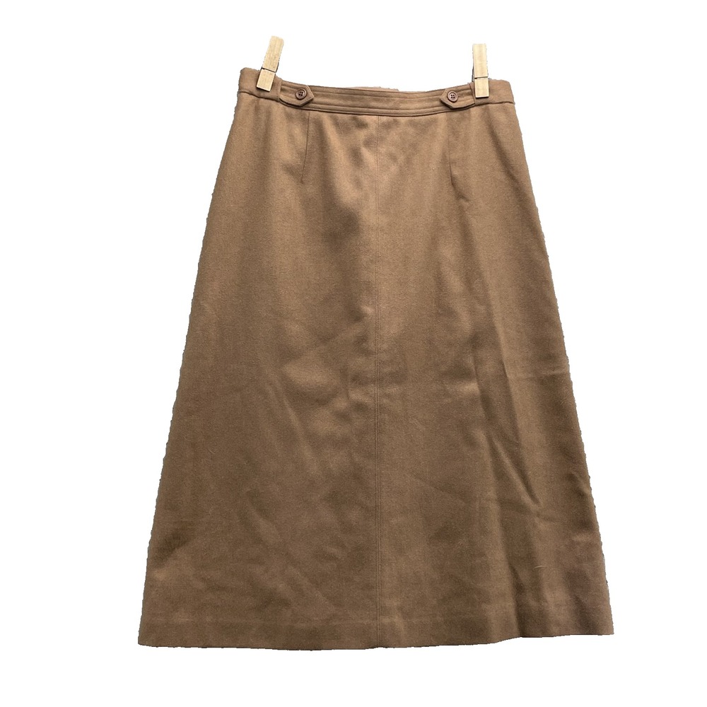 VTG Country Suburbans Wool Blend Midi Skirt Womens 10 Modest Office Business USA